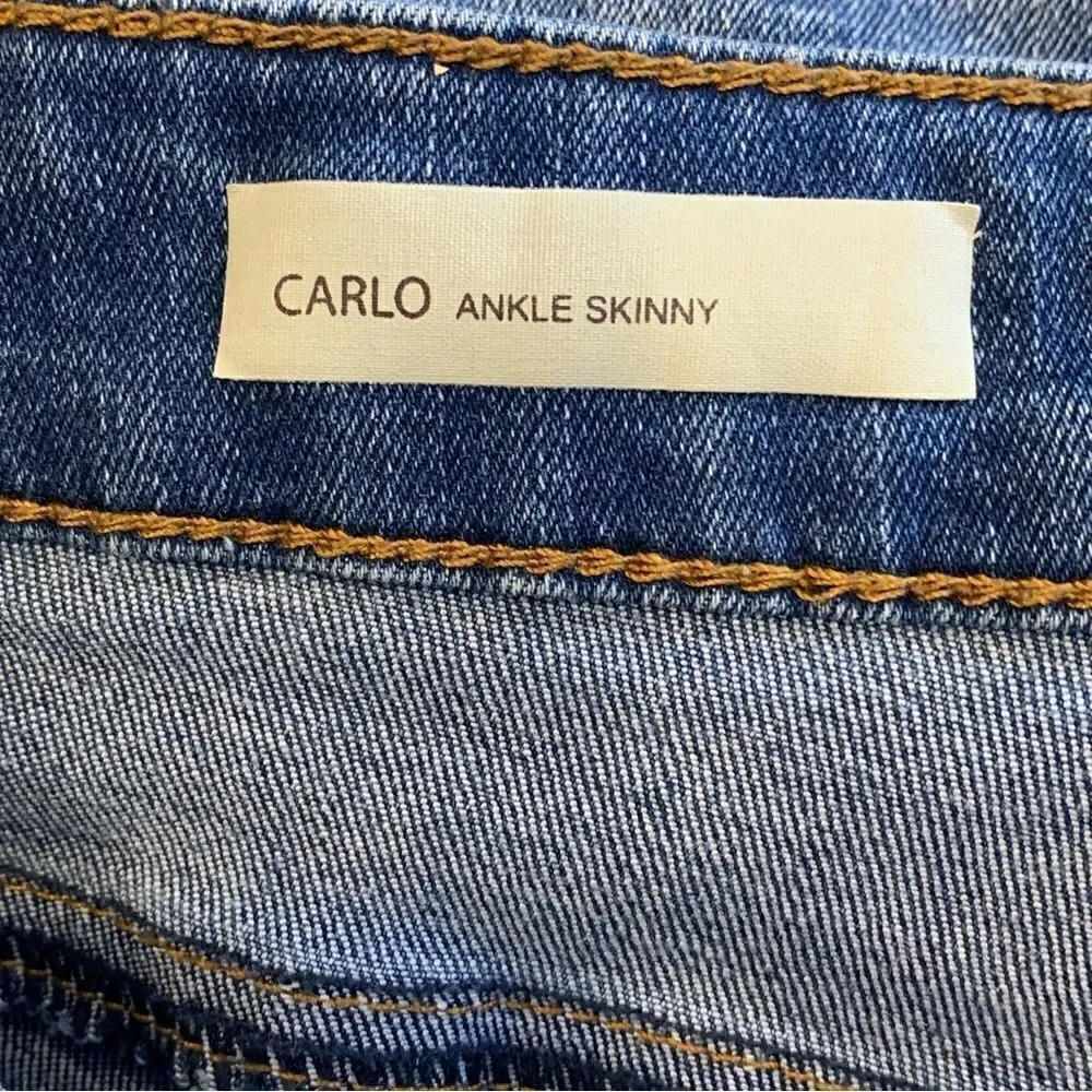Kut from the Kloth Carlo Ankle Skinny Distressed Jeans Size 16 Raw Hem